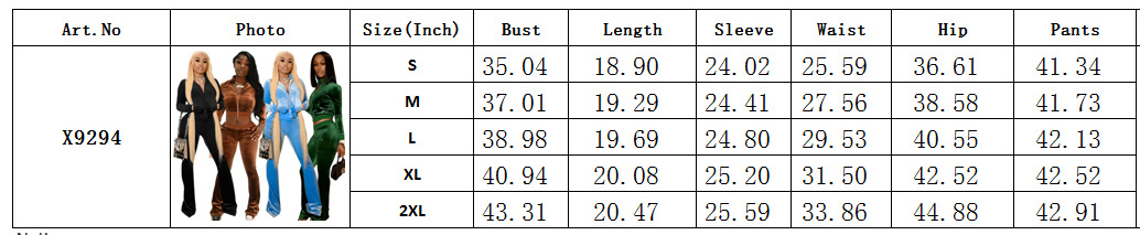 Women's Autumn Winter Velvet Zipper Pocket Two Piece Tracksuit