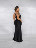 Women's Summer Slash Shoulder Strap Evening Dress