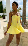 Women's Summer Strap Lace-Up Short Dress