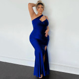 Women's Summer Slash Shoulder Strap Evening Dress