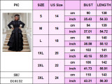 Black Ruffled Plus Size Long Cake Dress