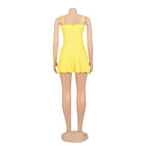 Women's Summer Strap Lace-Up Short Dress