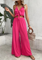 Women's Two-Piece Strap Vest Wide Leg Pants Spring and Summer Two-Piece Outfit Women's Two-Piece Strap Vest Wide Leg Pants Spring and Summer Two-Piece Outfit