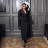 Women sexy and elegant Turndown Collar Blazer Dress