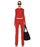 Women Strapless Top and Casual trousers two-piece set