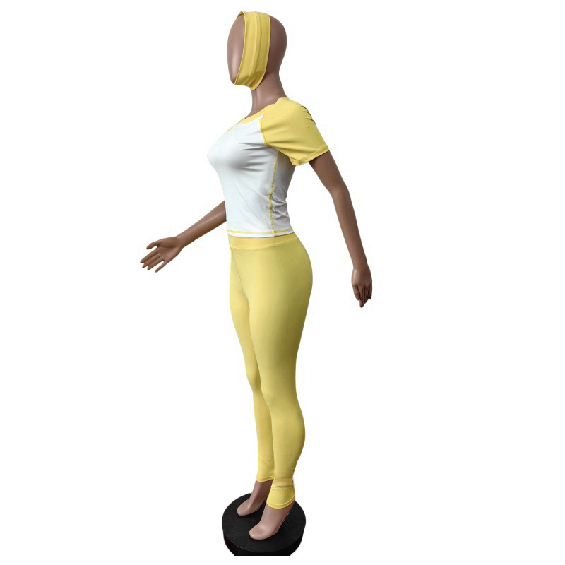 Women's High-Stretch Yoga Set with Bandana