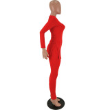 Women slit Ribbed sexy Top and Pant two-piece set