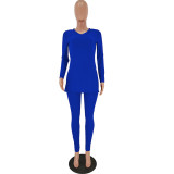 Women slit Ribbed sexy Top and Pant two-piece set