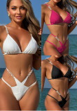 Pearl Patchwork Two-Piece Bikini Swimsuit