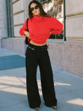 Women Style street side pocket loose Pants