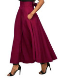 Women solid long skirt