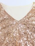 Women v-neck sequin party mini dress