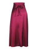 Women solid long skirt
