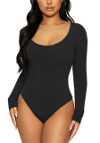 Women's Slim-Fit U-Neck Long-Sleeve Bodysuit