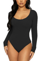 Women's Slim-Fit U-Neck Long-Sleeve Bodysuit Women's Slim-Fit U-Neck Long-Sleeve Bodysuit
