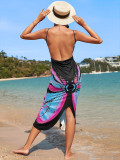 Women's Butterfly Print Strap Beach Dress
