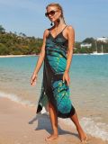 Women's Butterfly Print Strap Beach Dress