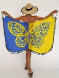 Women's See Through Beach Cover-Up Butterfly Wrap Skirt