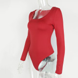 Women's Slim-Fit U-Neck Long-Sleeve Bodysuit