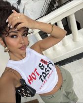 Women's Sleeveless Casual Printed Vest Summer Wear