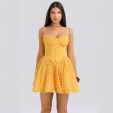 Women's Lace Jacquard A-Line Mini Dress