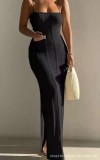 Women's Sexy Strap Knit Slim Long Dress