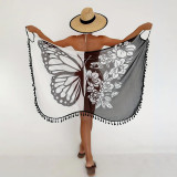 Women's See Through Beach Cover-Up Butterfly Wrap Skirt