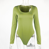 Women's Slim-Fit U-Neck Long-Sleeve Bodysuit