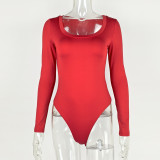 Women's Slim-Fit U-Neck Long-Sleeve Bodysuit