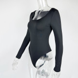 Women's Slim-Fit U-Neck Long-Sleeve Bodysuit