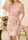 Women's Trendy & Fashionable Slash Shoulder Glitter Party Dress