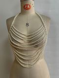 Women's Pearl Tassel Body Chain Vest