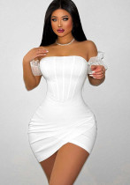 Women Asymmetrical Strapless Strapless Bodycon Dresses Women Asymmetrical Strapless Strapless Bodycon Dresses