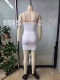 Women Asymmetrical Strapless Strapless Bodycon Dresses