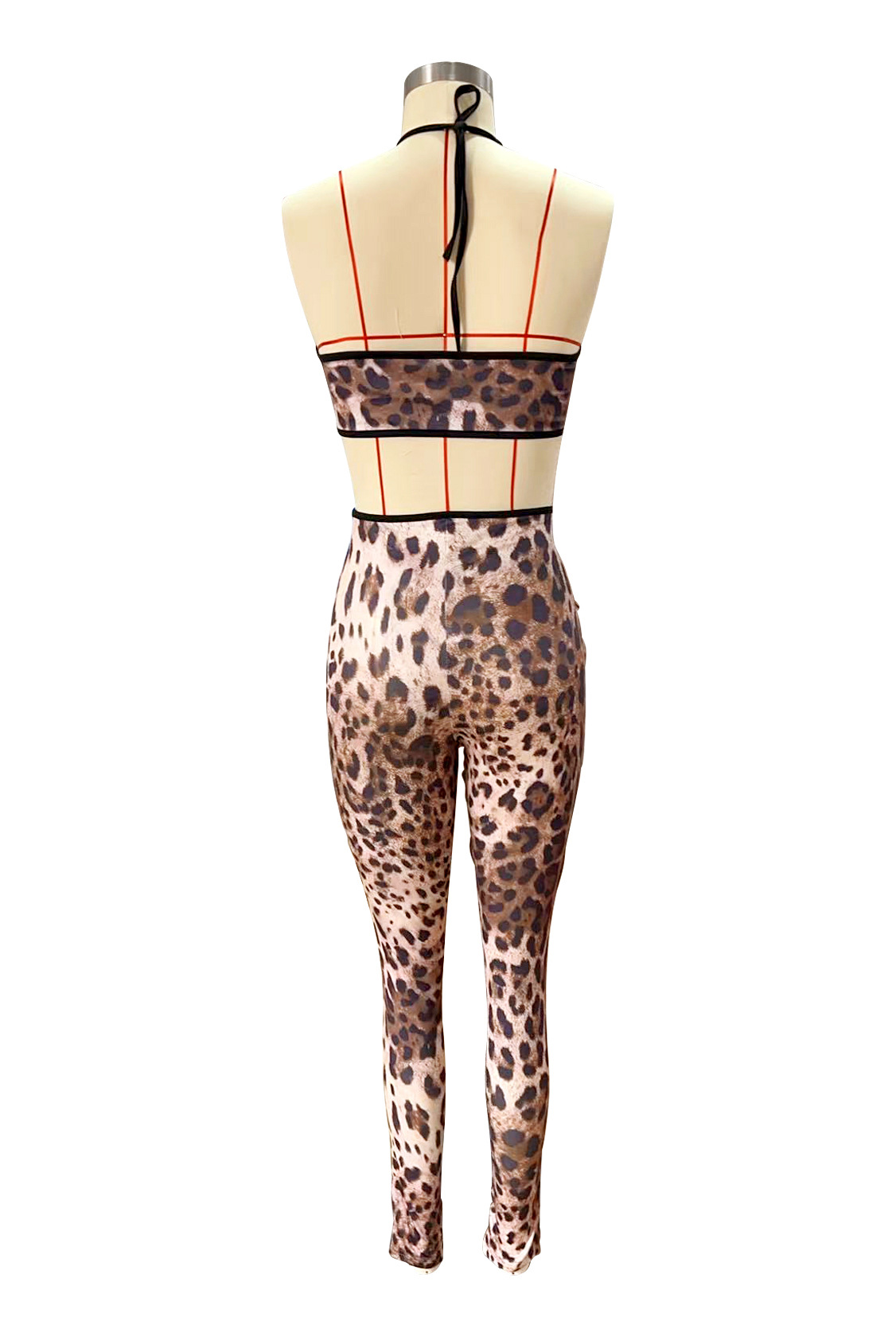 Women printed sexy suspender top and pants two-piece set