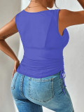Women v-neck sleeveless hot sexy top T-shirt