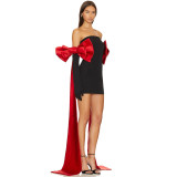 Women sexy off-shoulder bow party dress