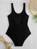 Women Sexy Hollow Backless One-Piece Swimsuit