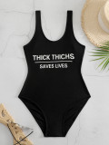 Women Sexy Hollow Backless One-Piece Swimsuit