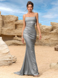 Women Sleeveless Suspender Dress