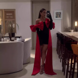 Women sexy off-shoulder bow party dress