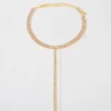 Women Rhinestone Chain Necklace