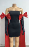 Women sexy off-shoulder bow party dress