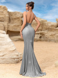 Women Sleeveless Suspender Dress