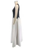 Women’s Spring Summer Fashion French Chic Colorblock Irregular Dress