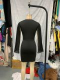 Women’s Elegant Fashion Cape Sleeve Bodycon Dress