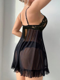 Erotic Lingerie Sexy Strap See Through Lace Hollow Bodysuit