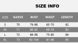 Women’s Fashion Color Block Ruffled V-neck Bell Sleeves Casual Dress