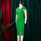 Beaded High Waist OL African Bodycon Dress