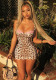 Women’s Trendy Spring Summer Lace Patchwork V-Neck Bodycon Dress